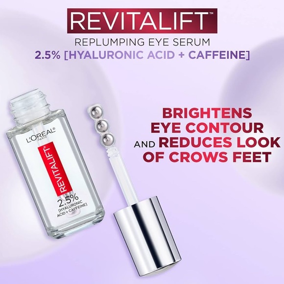L'Oreal Revitalift Derm Intensives Brightening Eye Serum Hyaluronic & Caffeine - Picture 2 of 9